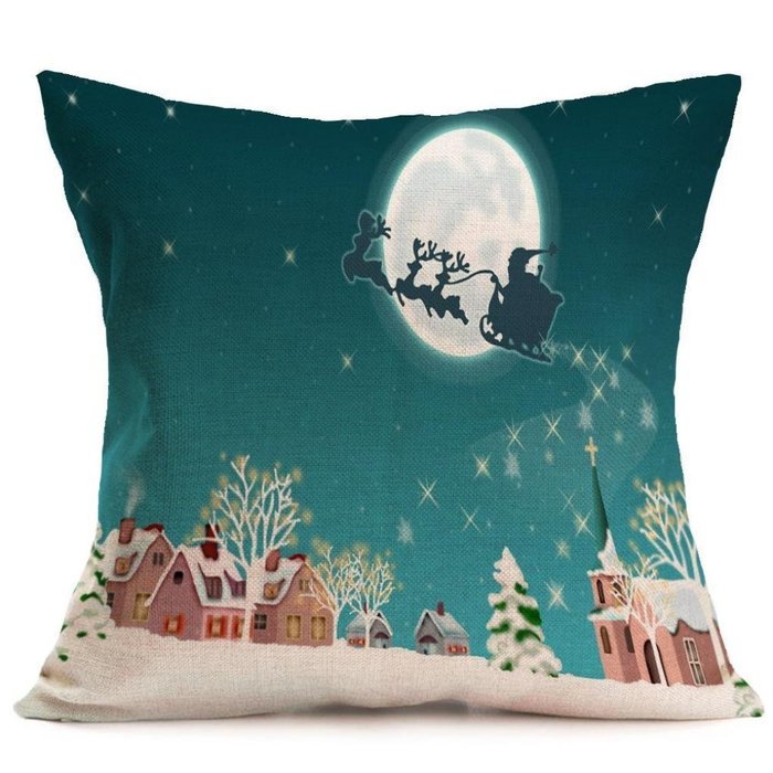 Pillow Cover,Haoricu Vintage Christmas Cartoon Smowman Penguin Sofa Bed Home Decoration Festival Pillow Case Cushion... N40