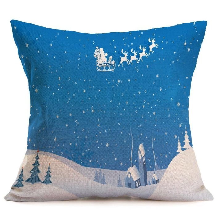 Pillow Cover,Haoricu Vintage Christmas Cartoon Smowman Penguin Sofa Bed Home Decoration Festival Pillow Case Cushion... N43