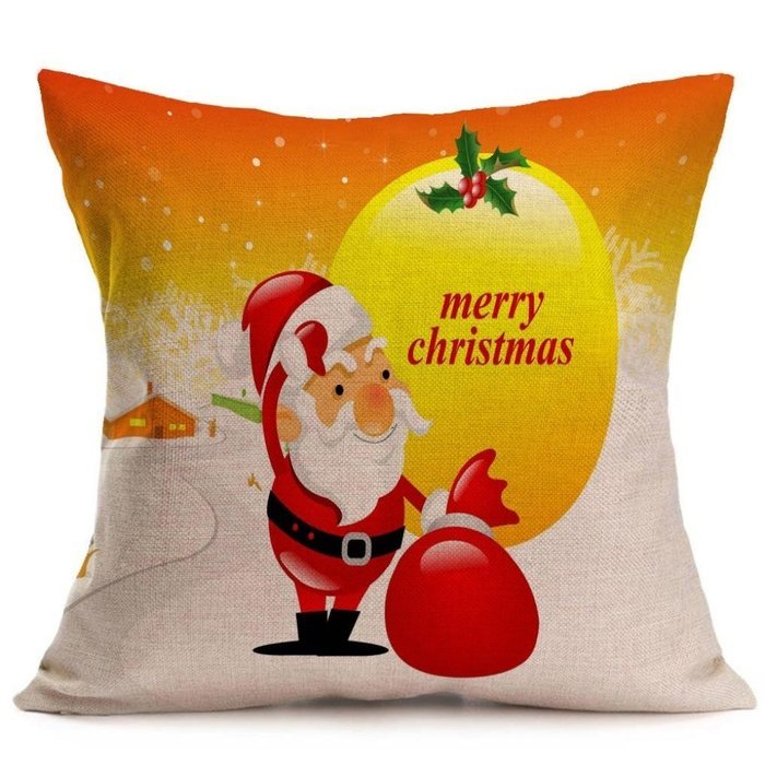 Pillow Cover,Haoricu Vintage Christmas Cartoon Smowman Penguin Sofa Bed Home Decoration Festival Pillow Case Cushion... N46
