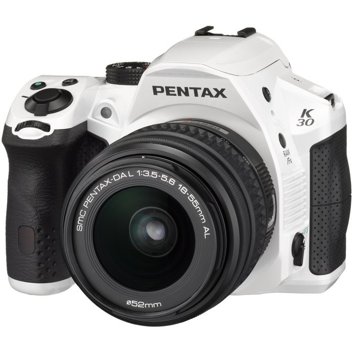 Pentax K-30 16.3 Megapixel Digital SLR Camera (Body with Lens Kit) - 18 mm - 55 mm - White (15679) -