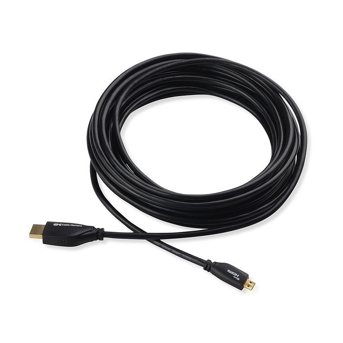 Cable Matters (2 Pack) High Speed Micro-HDMI (Type D) to HDMI (Type A) Cable 3D & 4K Resolution Ready with Ethernet... N5