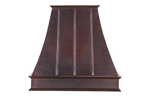 Premier Copper Products 38W in. Euro Wall Mounted Range Hood with Screen Filter, 1250 CFM