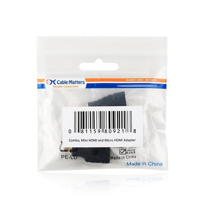 Cable Matters Combo, Mini HDMI Adapter and Micro HDMI Adapter N6