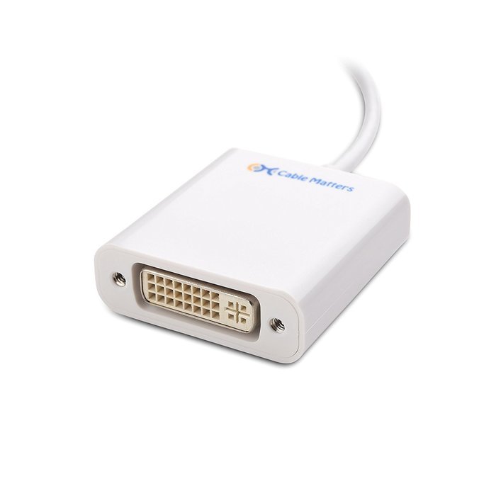 Cable Matters USB 3.1 Type C (USB-C & Thunderbolt 3 Port Compatible) to DVI Adapter in Black N4