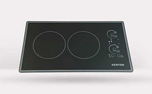 Kenyon B41776 Lite-Touch Q Cortez 2-burner Trimline Cooktop, black with touch control - two 6 .5 inch 240V UL