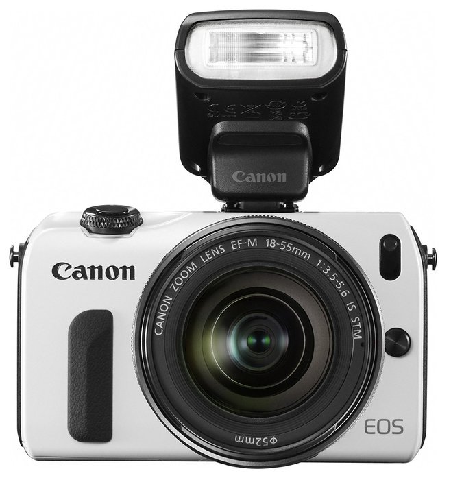 Canon EOS M (White) and EF-M 22mm STM Lens and EF-M18-55mm IS STM Lens