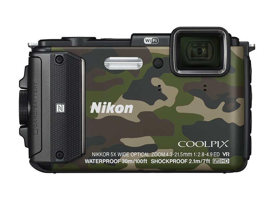 Nikon digital camera COOLPIX AW130 camouflage green [International Version, No Warranty] N5
