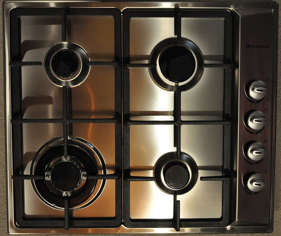 Ramblewood High Efficiency 4 Burner Natural Gas Cooktop, Sealed Burner GC4-50N N2