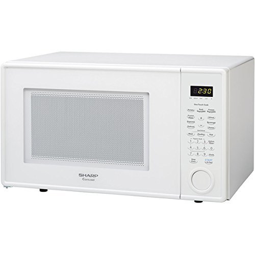 Stainless Steel 1000 Watts Mid-Size Microwave Oven, 1.1 Cubic Ft., Automatic Defrost, Clock Display, White N5