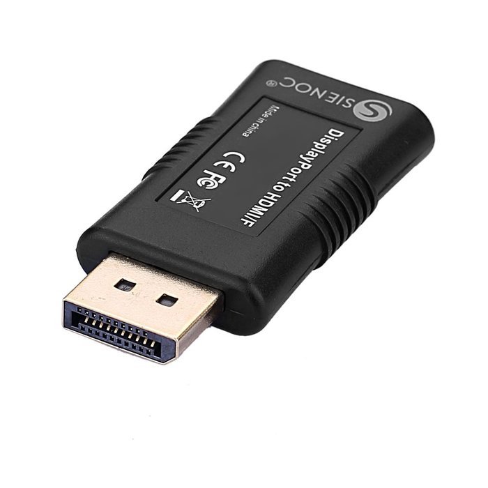 SIENOC 2 Packs Display Port DP Male to HDMI/F Connector Adaptor Pack of 2 Color Black N7