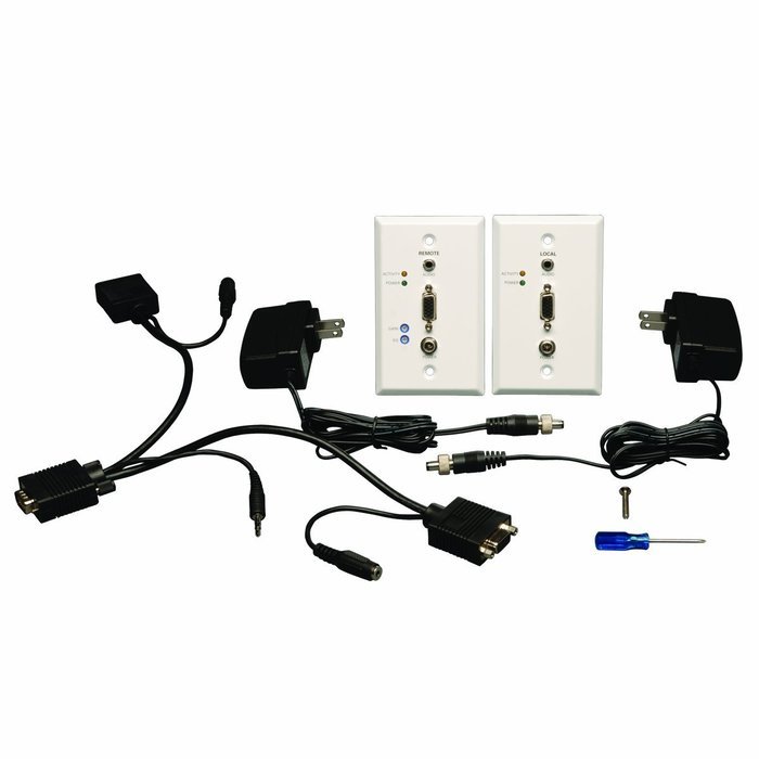 Tripp Lite VGA over Cat5 / Cat6 Extender, Transmitter and Receiver with EDID Copy, 1920x1440 at 60Hz(B130-101-2) N3