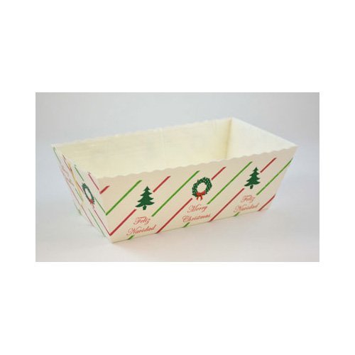 Novacart Christmas Loaf Paper Baking Mold (300, 2.5" x 5.25" x 2.13" high)