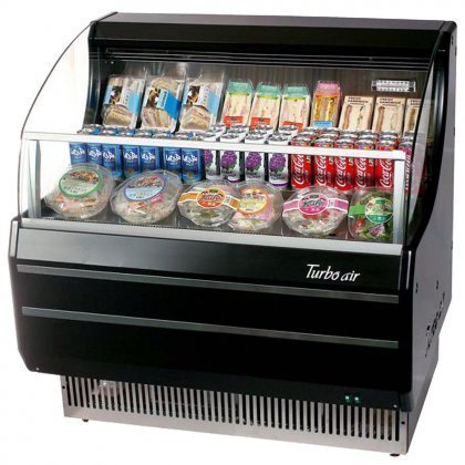 Turbo Air TOM40SBSPA 39" Open Display Merchandiser with Environmental Friendly Refrigeration System Solid Side...