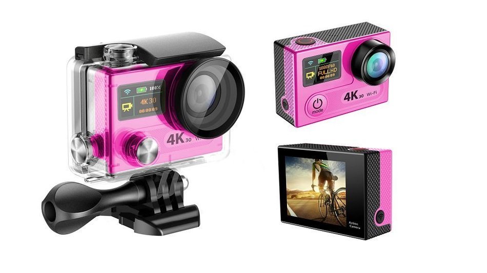 360VR 4k UItra 1080P60 FULL HD Dual Screen Waterproof WIFI Sport Action Camera Bundle with Accessories MDV8000...