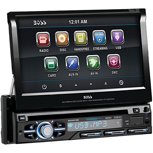 BOSS AUDIO BV9979B 7" Single-DIN In-Dash Flip-up DVD/MP3/CD & AM/FM Receiver with Bluetooth