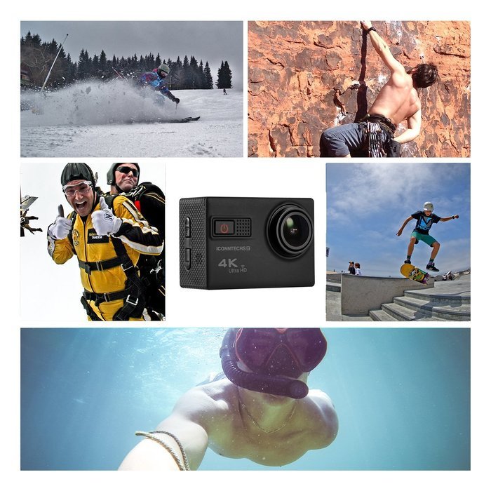 ICONNTECHS IT Ultra HD 4K Sport Action Camera WIFI 1080P 60fps HDMI 20MP+ 170 Degree Wide Viewing Angle Waterproof... N12