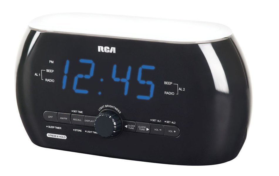RCA Clock Radio With Motion-Activated Soft Light N3