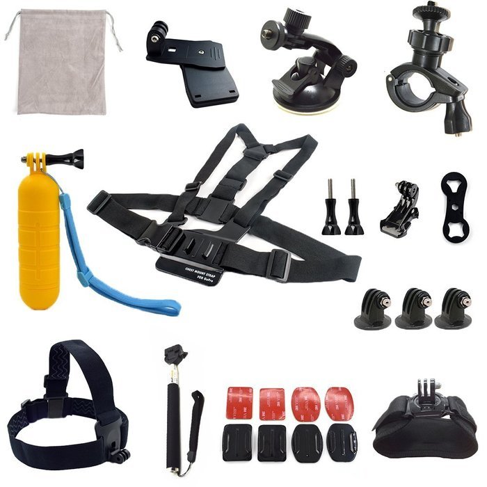 ADIKA&reg; Sport Accessories Kit for Gopro Hero 4 Session 4 3+ 3 Black Silver and SJ4000 SJ5000 SJ6000 by Adika (24... N3