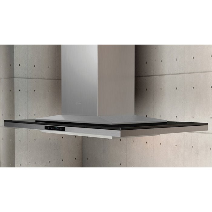 Zephyr 42W in. Layers Island Range Hood with Black Glass