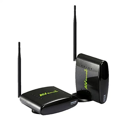 Goliton 2.4G Wireless AV TV Audio Video Transmitter and Receiver Wireless IR Remote Extender 350M Support 4 groups... N2