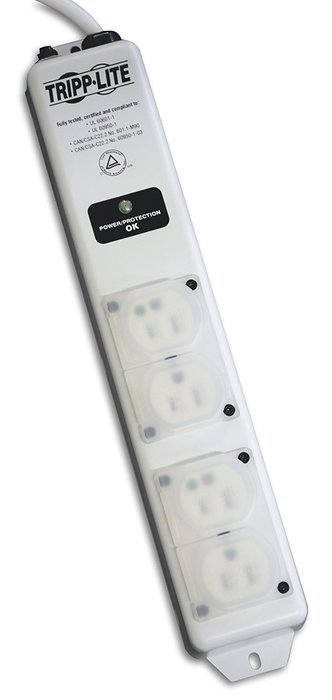 Tripp Lite Isobar 6 Outlet Medical Grade Surge Protector Power Strip, 15ft Cord, (ISOBAR6ULTRAHG) N2
