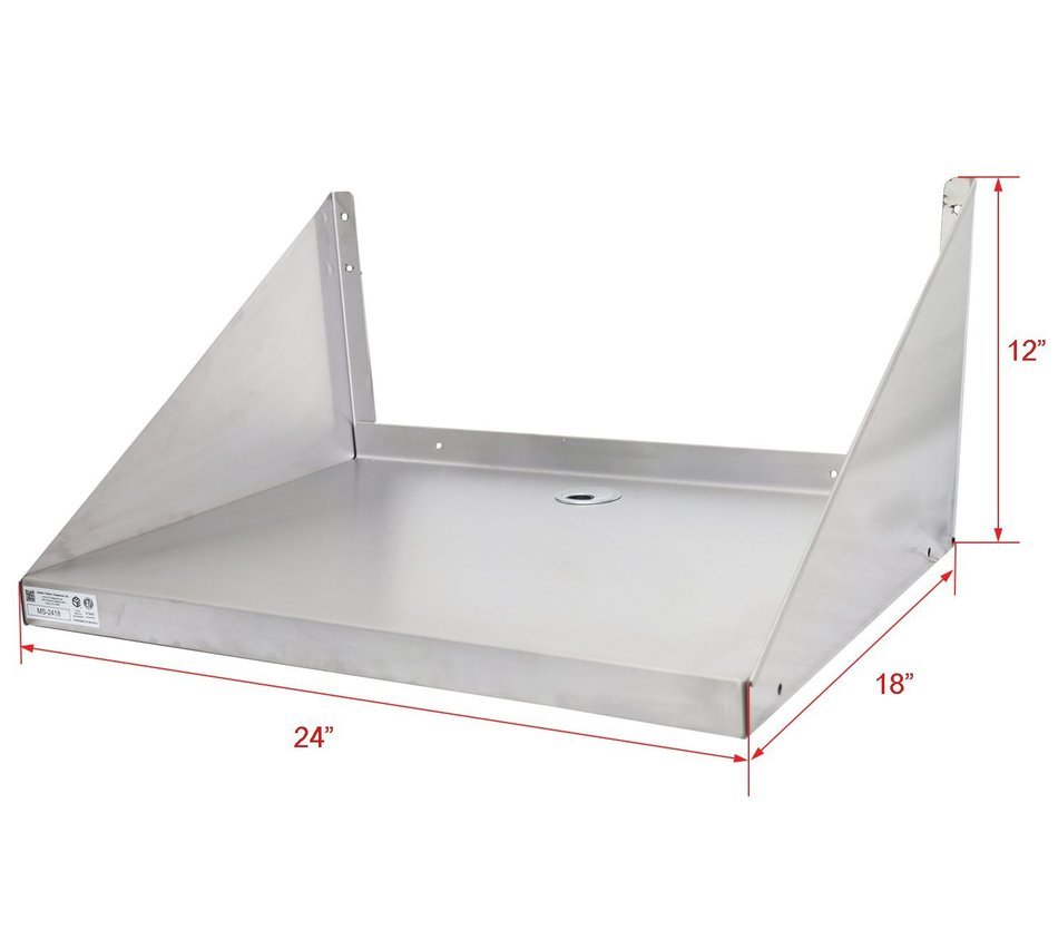 GSW Wall Mount Microwave Oven Shelf MS-2418 N2