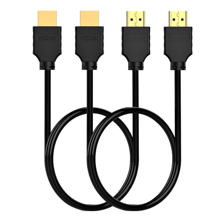 HDMI Cable, Rankie 2-Pack 3FT High-Speed HDMI HDTV Cable - Supports Ethernet, 3D, 4K and Audio Return (Black)...