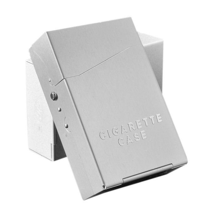 Bleiou 2PCS Aluminum 20 Pieces Cigar Cigarette Tobacco Holder Storage Case Pocket Box Auto High-grade Men's Cigarette... N2