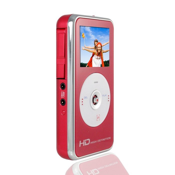 MoviePix DV-20 720P HD Pocket Digital Video Camcorder (Red) (Discontinued by Manufacturer)