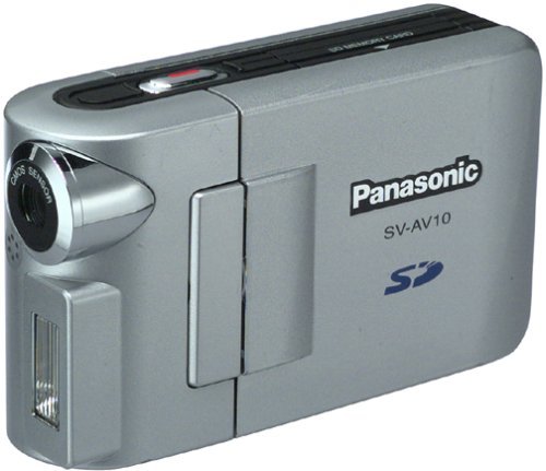 Panasonic SVAV10 MPEG4 e-Wear Digital Camcorder w/ Still Mode/MP3/Voice Recording & 64MB SC Card (Silver) (Discontinued... N8