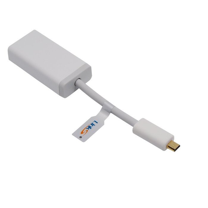 LinkS Active Micro HDMI to VGA Male to Female Adapter in white N2