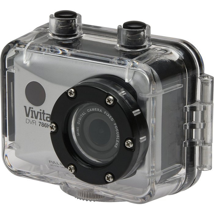 Vivitar DVR783-SIL 5.1MP Digital Action Camcorder with Bike and Helmet Mount (Silver) N18