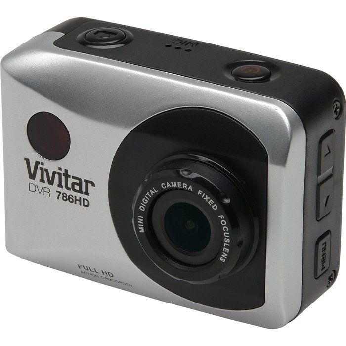 Vivitar DVR783-SIL 5.1MP Digital Action Camcorder with Bike and Helmet Mount (Silver) N19