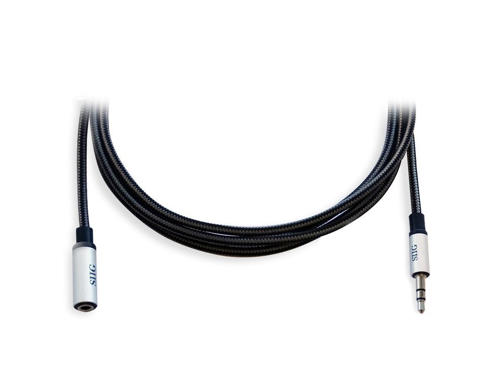 SIIG 10 Feet (3M) Fabric Woven Braided 3.5mm Stereo Aux Extension Cable for Smartphones or Tablets, Durable and... N7
