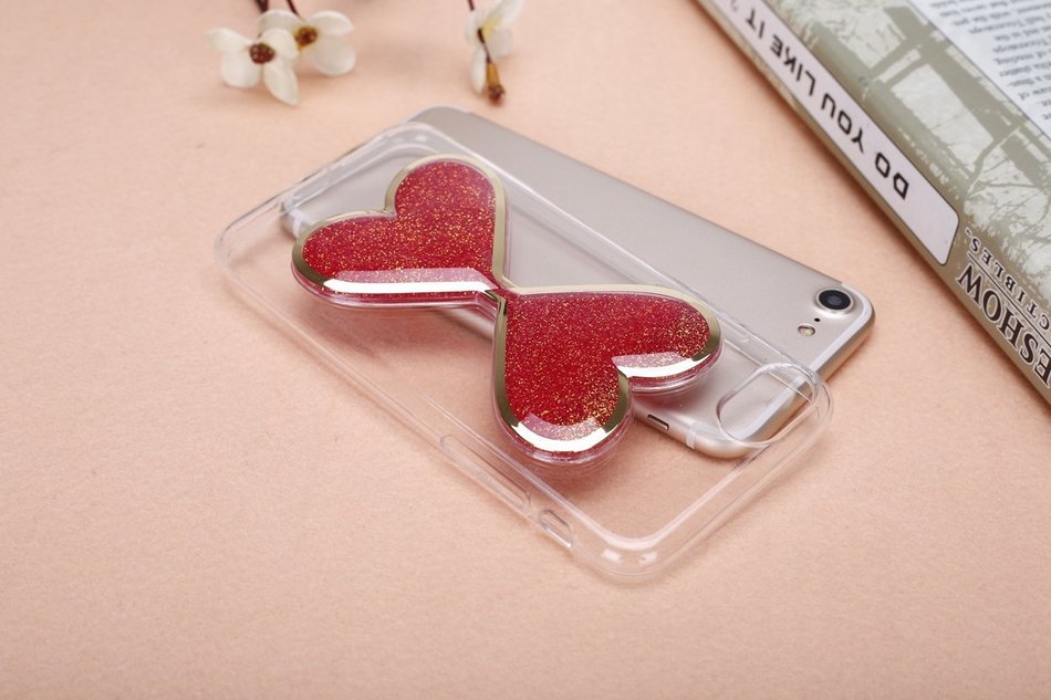 iPhone 7 Plus Case,Case for iPhone 7 Plus,ikasus Flowing Liquid Floating Hourglasses Love Heart Bling Glitter... N12