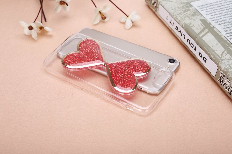 iPhone 7 Plus Case,Case for iPhone 7 Plus,ikasus Flowing Liquid Floating Hourglasses Love Heart Bling Glitter... N18