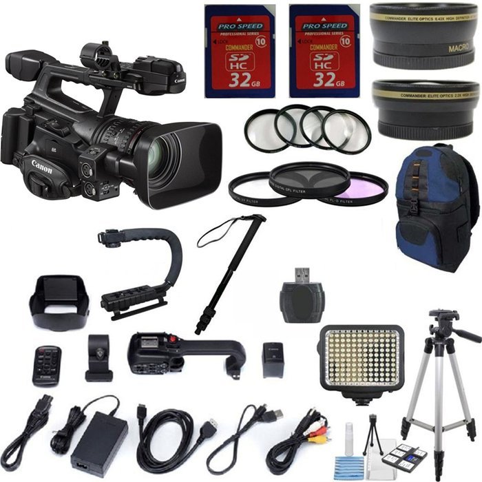 Canon XF300 High Definition Professional Camcorder Exclusive Celltime Bundle w/ .43x Wide Angle Lens +2.2x Telephoto...