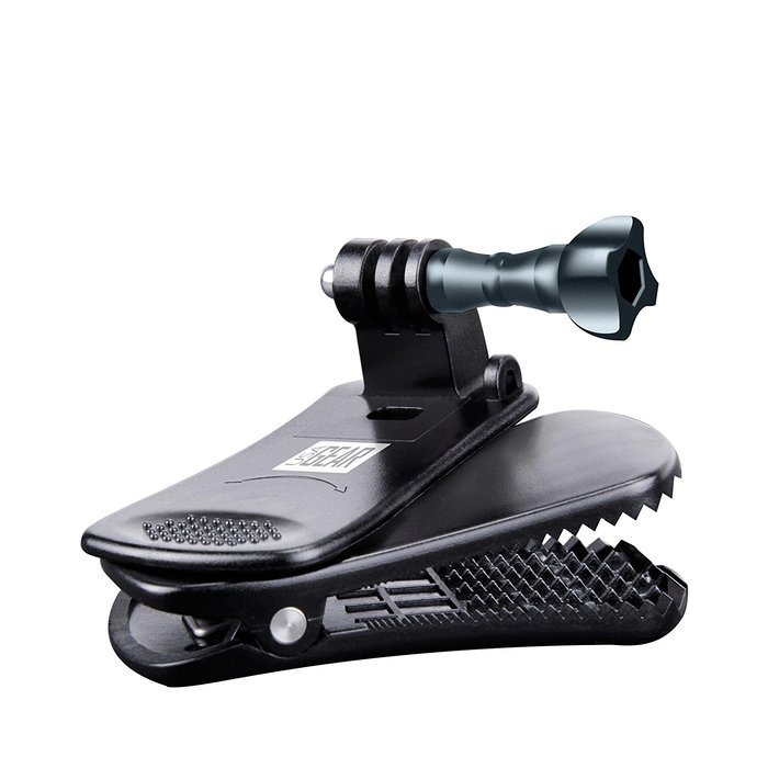 USA Gear Action Camera Clip Mount with 360 Degree Rotating Head , Injection Molded Durable Plastic & J-Hook &...