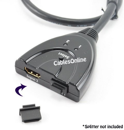 CablesOnline 10-Pack HDMI Male Dust Cover Port Protectors, Black (CV-H01-10)