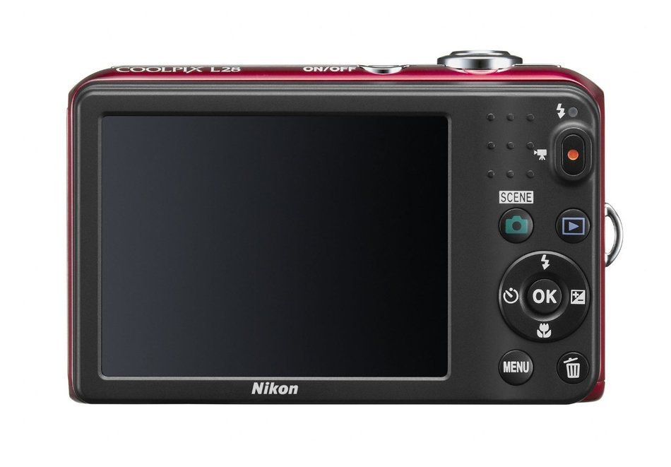 Nikon COOLPIX L28 20.1 MP Digital Camera with 5x Zoom Lens and 3" LCD (Red) (OLD MODEL) N5