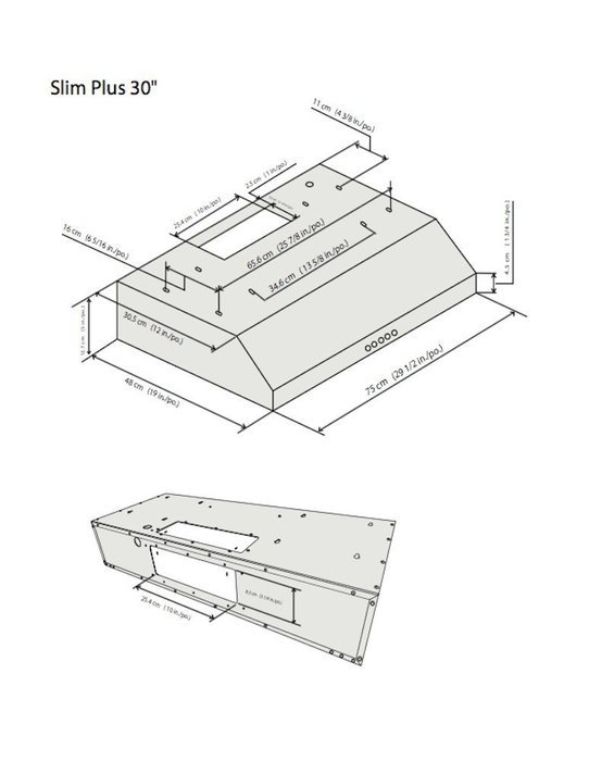 Ancona Slim Plus 30 Under-Cabinet Style Range Hood, 30-Inch, Stainless Steel N15
