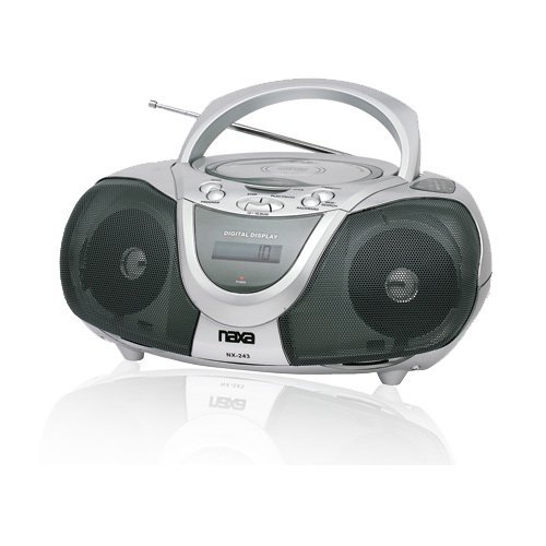 Naxa NX-243 Portable MP3/CD Player With Text Display and AM/FM Stereo Radio N2