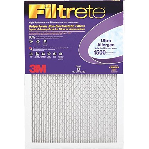 14x20x1, Filtrete Ultra Allergen Reduction Furance Filter Air Filter, MERV 11, by 3m
