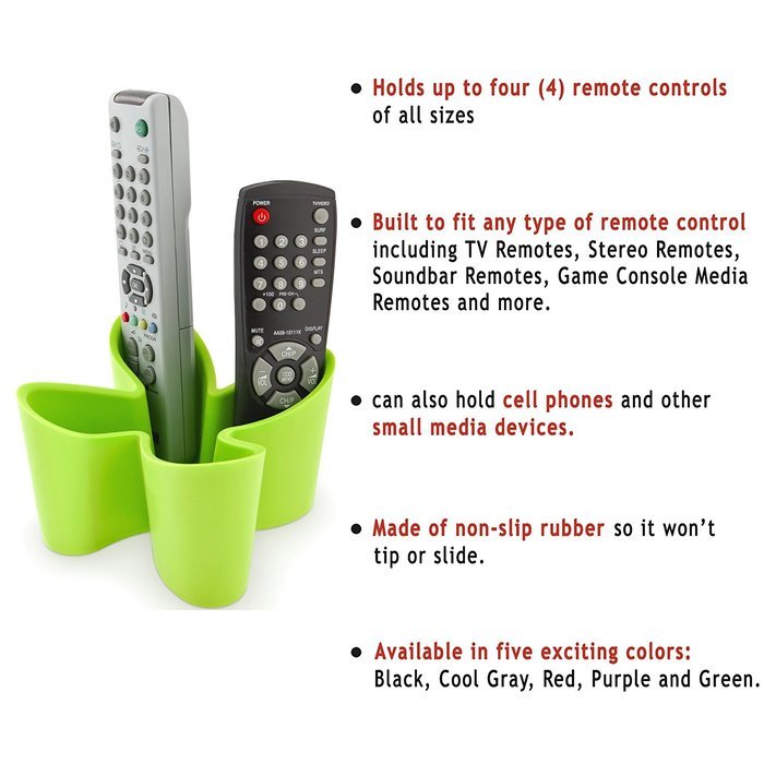 Cozy Remote Control Tidy Remote Holder and TV Remote Organizer (Red) N17