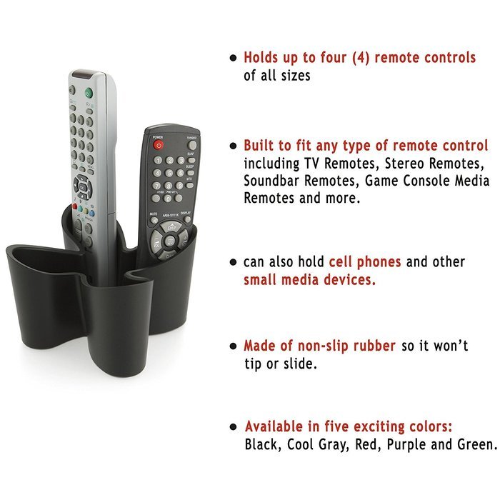 Cozy Remote Control Tidy Remote Holder and TV Remote Organizer (Red) N18