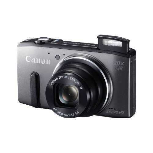 Canon Powershot SX270 HS 12 MP Digital Camera with 20x Optical Zoom and 3-Inch LCD Display, Gray (8228B005) -... N2