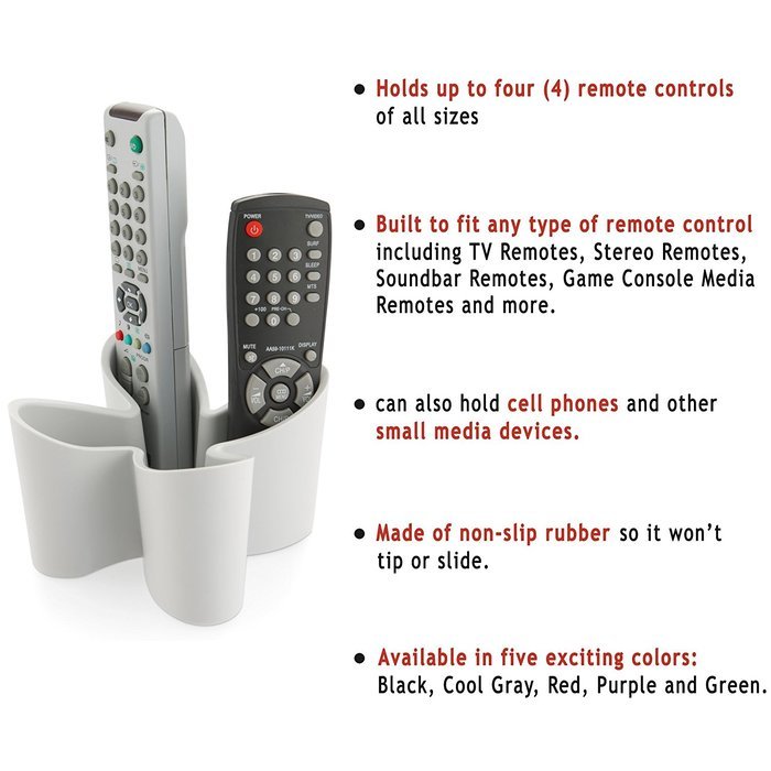 Cozy Remote Control Tidy Remote Holder and TV Remote Organizer (Red) N20