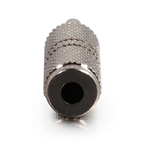 C2G / Cables To Go 40634 3.5mm Stereo Male to 3.5mm Mono Female Adapter (Metallic Silver) N2