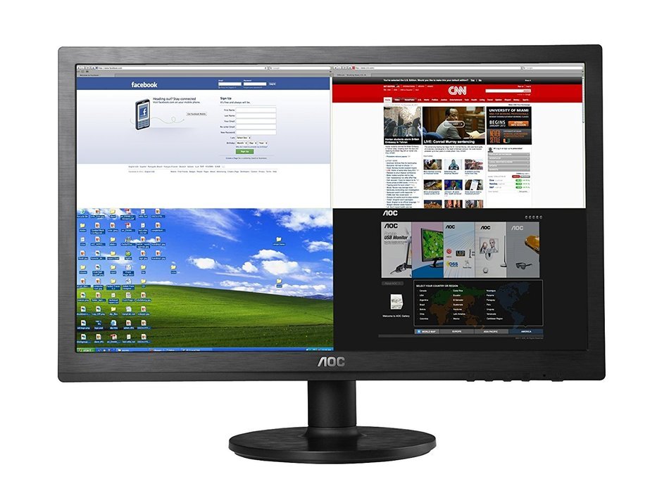 AOC E2460SWD 24-Inch Widescreen LED Monitor - Black N5