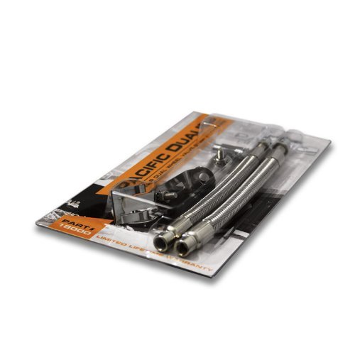 Pacific Dualies 18000 7 Inch Braided Stainless Steel Valve Stem Extension System - Set of 2 N2